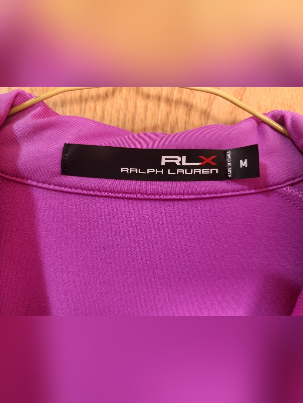 Ralph Lauren RLX Hot Pink Golf Quarter-Zip Pullover Athletic Top Long Sleeve Med - Picture 5 of 10